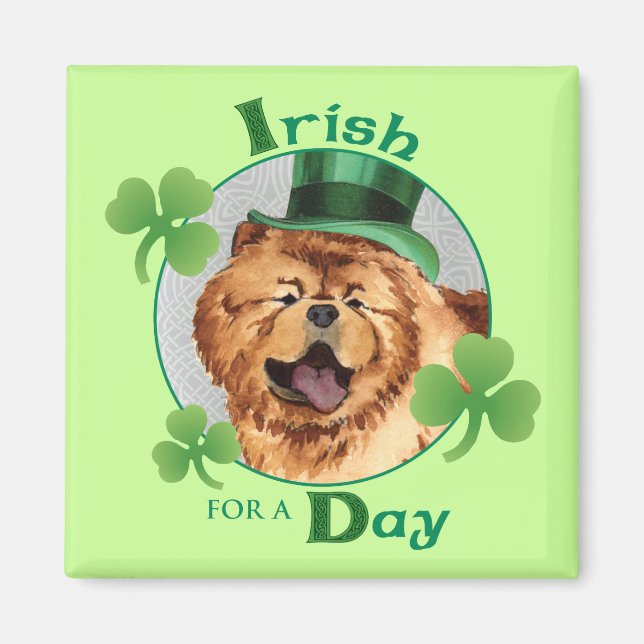 St. Patrick's Day Chow Magnet (Front)