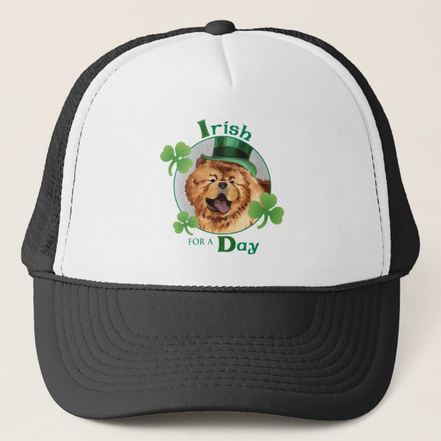St. Patrick's Day Chow Trucker Hat (Front)