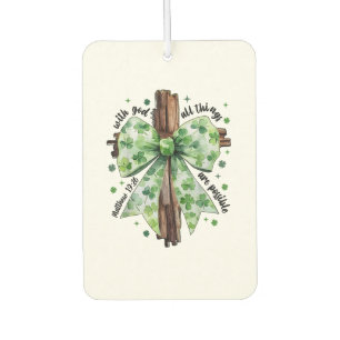 St. Patrick's Day Christian Faith Clover Shamrock Air Freshener