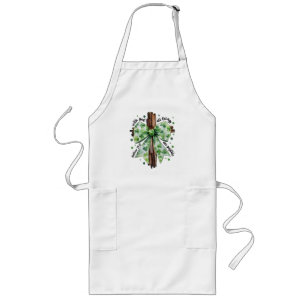 St. Patrick's Day Christian Faith Clover Shamrock Long Apron