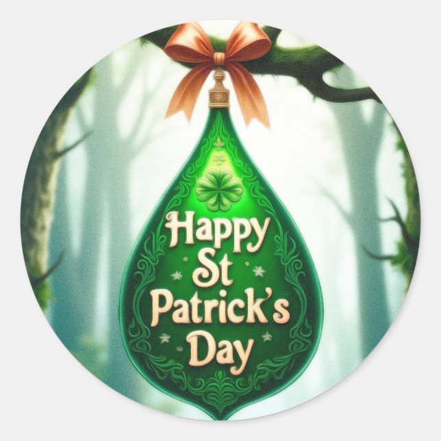 St. Patrick's Day  Classic Round Sticker (Front)