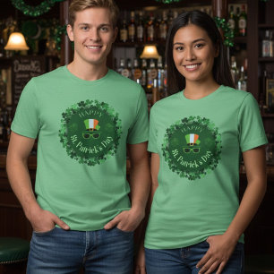 St. Patrick's Day Clover Hat unisex T-Shirt Tri-Blend Shirt