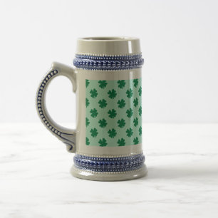 St. Patrick's Day Clover Leaf Pattern Beer Stein
