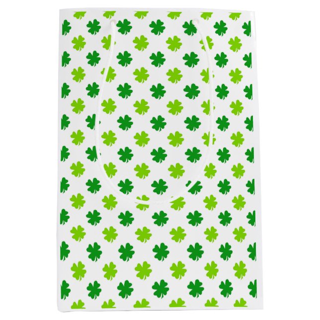 St. Patrick's Day Clover Leaves Pattern-54601 Medium Gift Bag (Front)