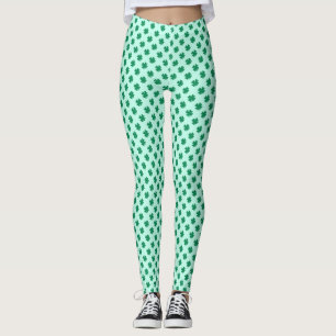 St. Patrick's Day Clover Leaves Pattern-54602 Leggings