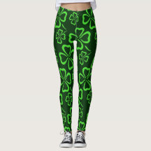 St. Patrick's Day Clover Leggings