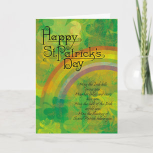 St. Patrick's Day Clover Rainbow Card