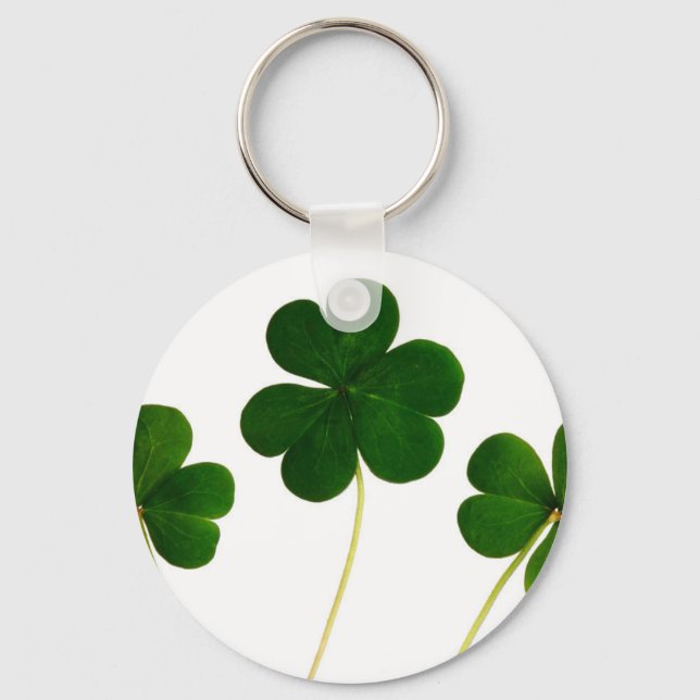 st patricks day clover shamrock keychain (Front)
