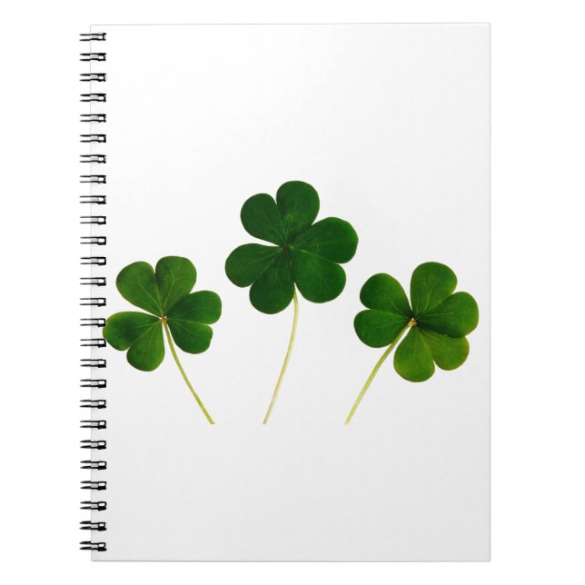 st patricks day clover shamrock notebook (Front)