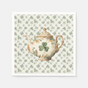  St Patrick's Day Clover Tea Pot Napkin