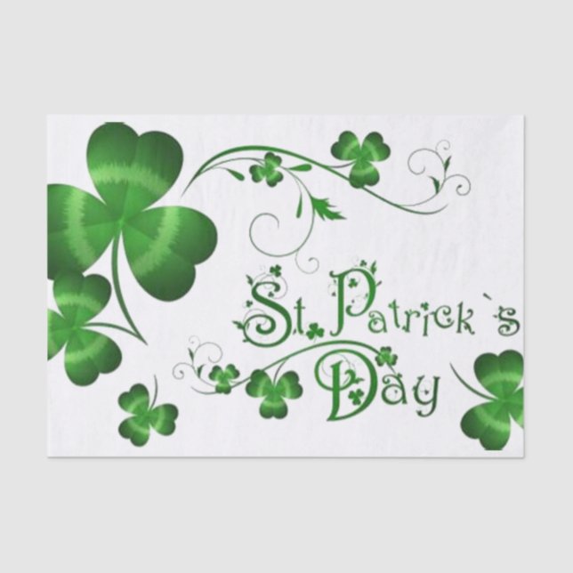 St Patricks Day Clover Tissue Paper (Front)
