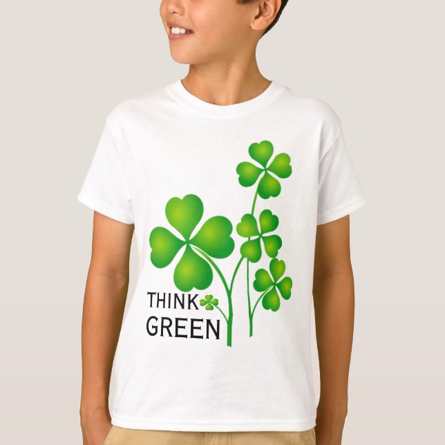 St. Patrick's Day Clover + your ideas T-Shirt (Front)