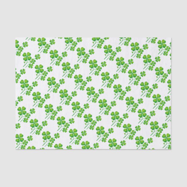 St. Patrick's Day Clover + your ideas Tissue Paper (Front)