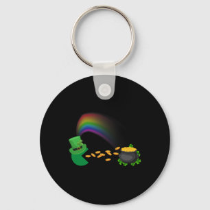 St Patricks Day Clovers Fun Boys Girls Kids Keychain