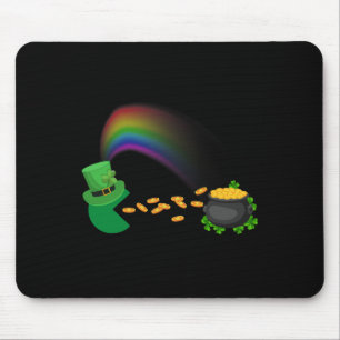 St Patricks Day Clovers Fun Boys Girls Kids Mouse Pad