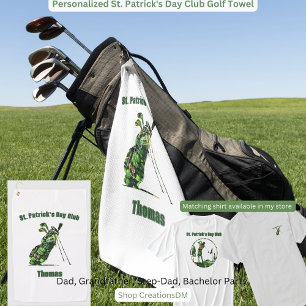 St. Patrick's Day Club Personalized Golf Towel