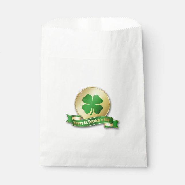 St. Patrick's Day Coin Shamrock Favour Bag (Front)