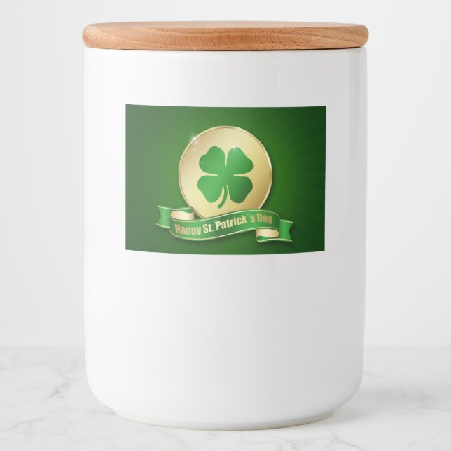 St. Patrick's Day Coin Shamrock Food Label (Front)