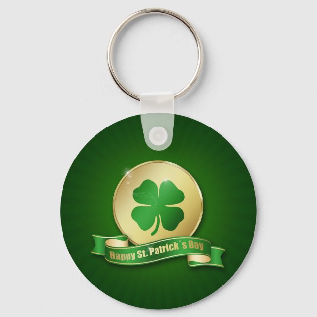 St. Patrick's Day Coin Shamrock Keychain (Front)
