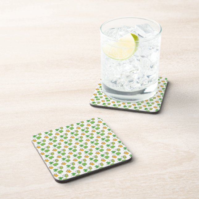 St. Patrick's Day Cork-Backed Coasters (Right Side)