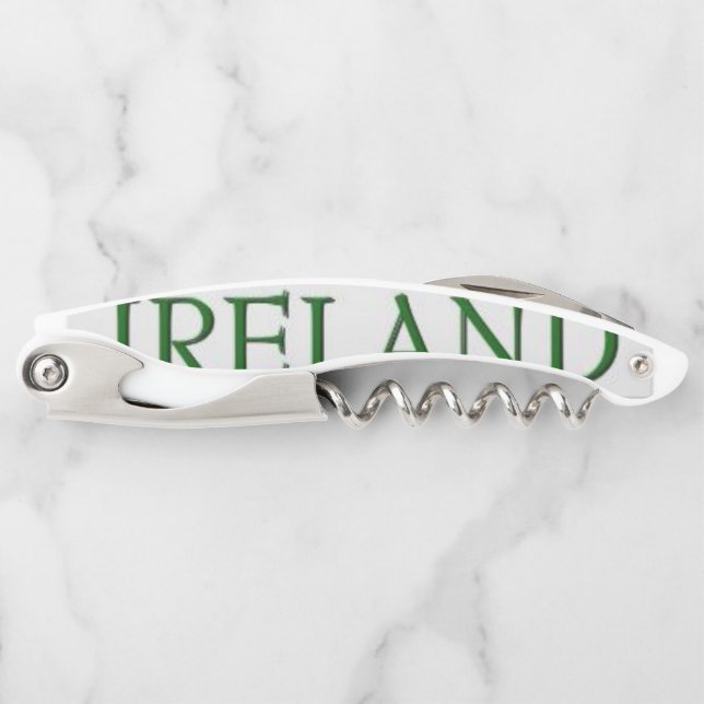 St. Patrick's Day Corkscrew Bottle Opener (Front)