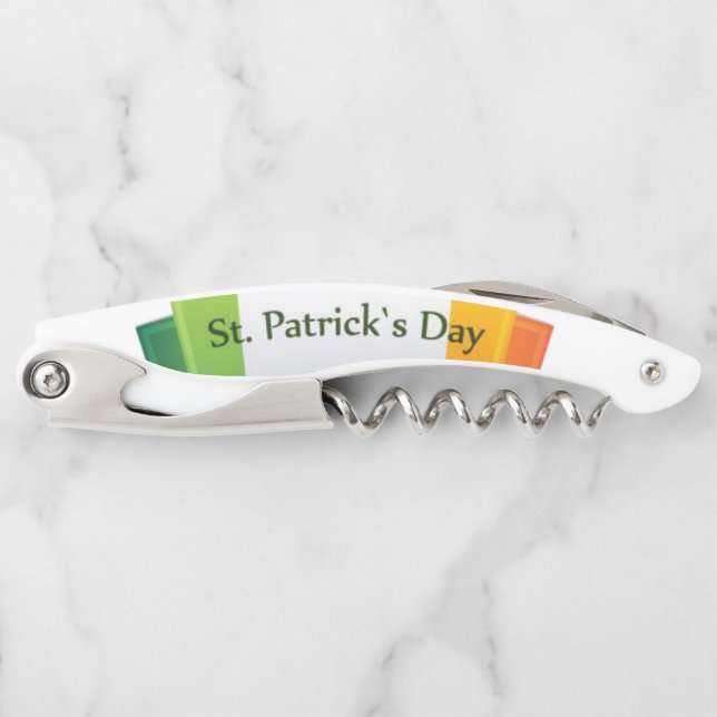 St. Patrick's Day Corkscrew Bottle Opener Beer (Front)
