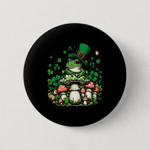 St Patricks Day Cottagecore Frog Aesthetic Under M 2 Inch Round Button