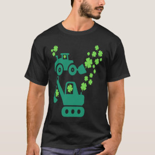 St Patricks Day Crane Truck Construction Toddler K T-Shirt
