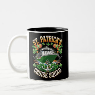 St Patrick's Day Cruise Squad 2025 Family Matching Two-Tone Coffee Mug