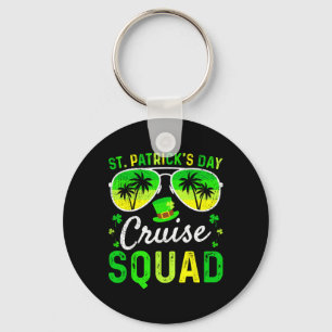 St Patrick's Day Cruise Squad 2025 Funny Family Ma Keychain