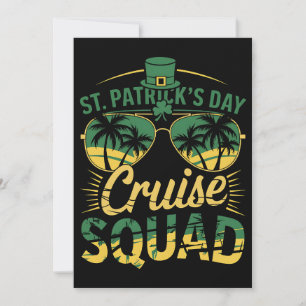 St Patrick's Day Cruise Squad Family Matching Invitation