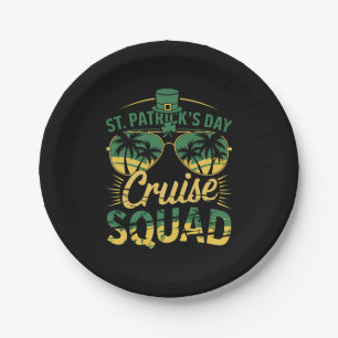 St Patrick's Day Cruise Squad Family Matching Paper Plate