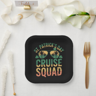 St Patrick's Day Cruise Squad Funny Family Matchin Paper Plate