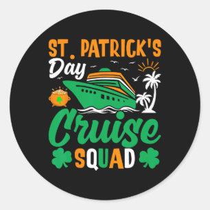 St Patricks Day Cruise Squad Matching Family Trip  Classic Round Sticker
