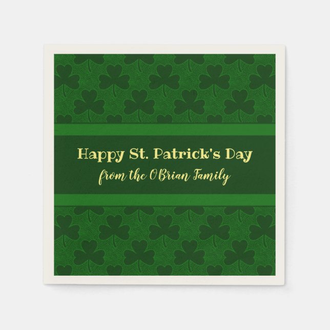 St. Patrick's Day Customized Napkin (Front)