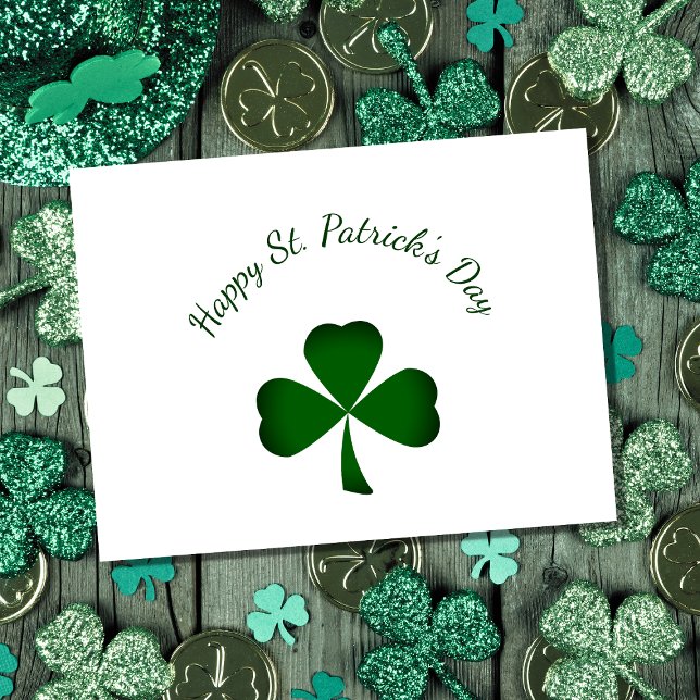  St. Patrick's Day Cute Green Shamrock Holiday Postcard (Creator Uploaded)