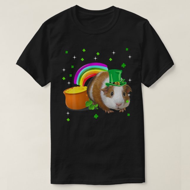 St Patricks Day Cute Guinea Pig Irish Shamrock Pre T-Shirt