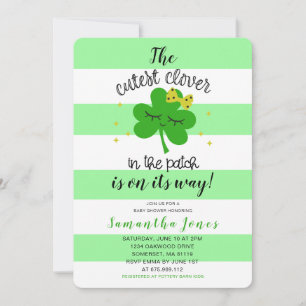 St Patrick's Day Cutest Clover Baby Shower Invitation