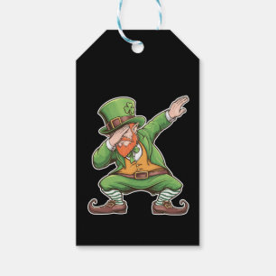 St Patricks Day Dab Dabbing Leprechaun In Green  Gift Tags