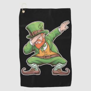 St Patricks Day Dab Dabbing Leprechaun In Green  Golf Towel