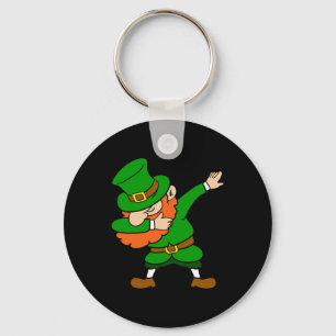 St. Patrick's Day Dabbing Dab Leprechaun Irish Fun Keychain