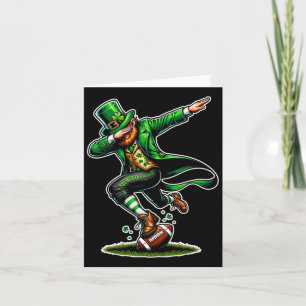 St Patricks Day Dabbing Leprechaun Boys Girls Foot Card