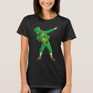 St Patricks Day Dabbing Leprechaun Boys Men Funny  T-Shirt