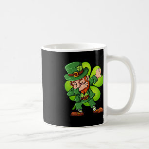 St Patricks Day Dabbing Leprechaun Clover Boys Gir Coffee Mug