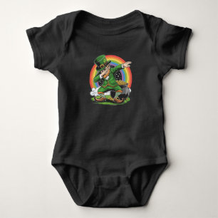 St Patricks Day Dabbing Leprechaun Dab Dance Baby Bodysuit