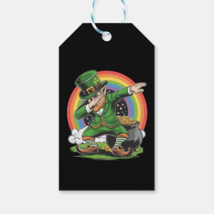St Patricks Day Dabbing Leprechaun Dab Dance  Gift Tags
