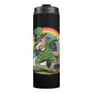 St Patricks Day Dabbing Leprechaun Dab Dance Thermal Tumbler
