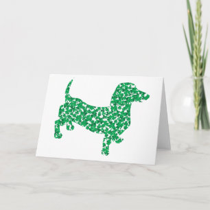 St. Patrick's Day Dachshund Card