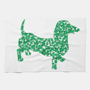 St. Patrick's Day Dachshund Kitchen Towel