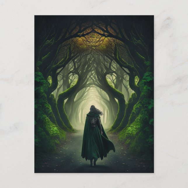 St. Patrick's Day Dark Fantasy Holiday Postcard (Front)